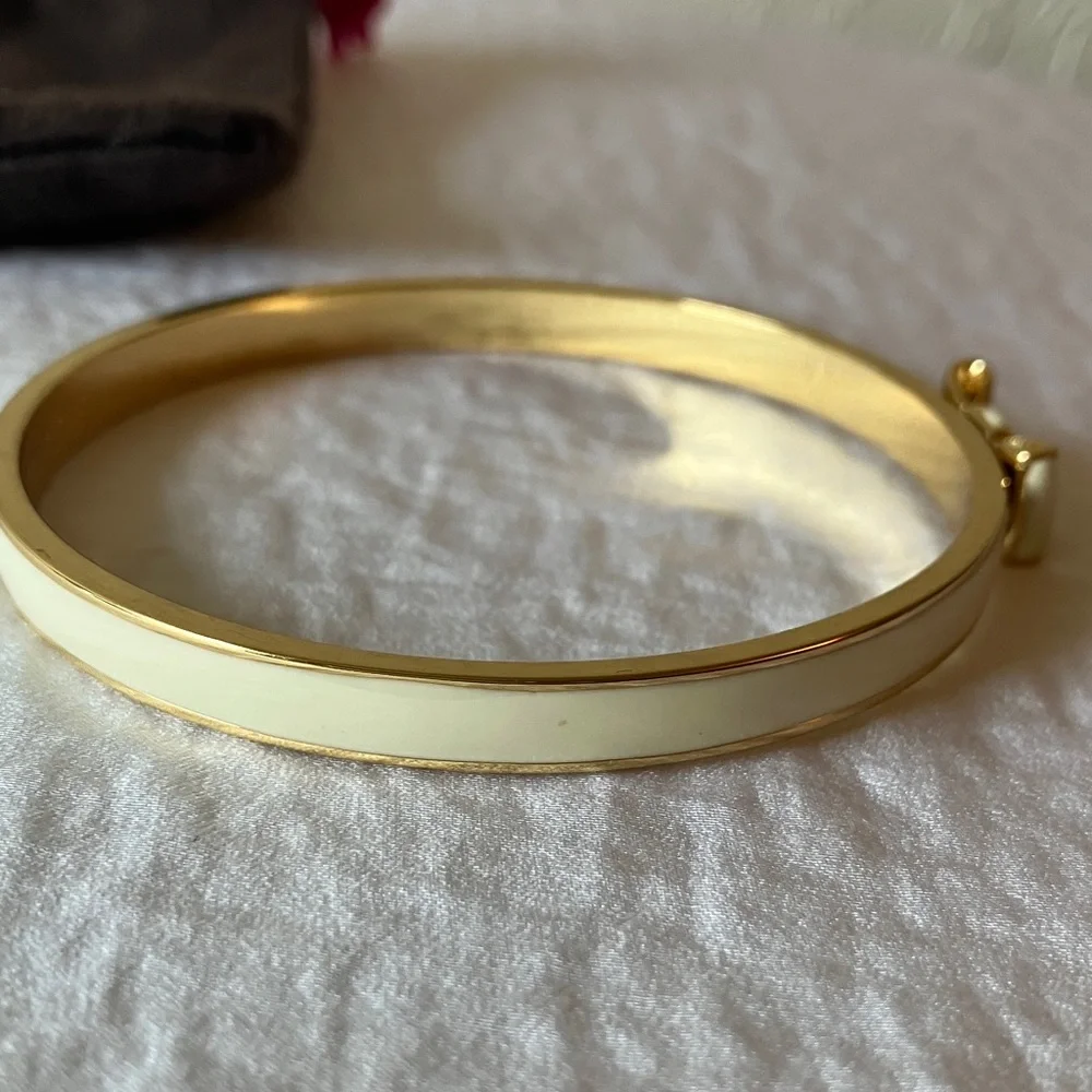 kate spade: Cream “Take a Bow” Bracelet- Gold Tone - Picture 8 of 14